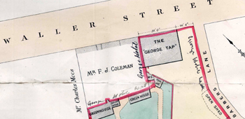 A plan of the George Tap in 1895 [HN10-354-GH18]